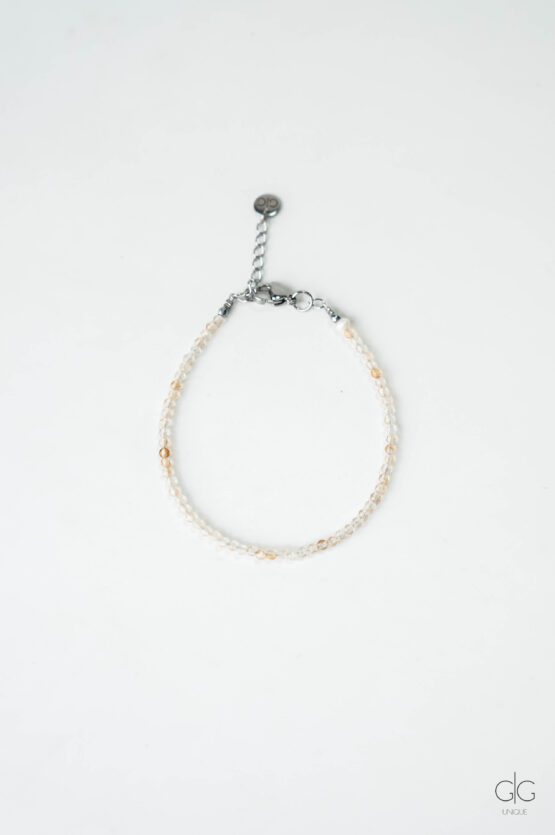 Citrine Stone Bracelet with Freshwater Pearl - GG UNIQUE