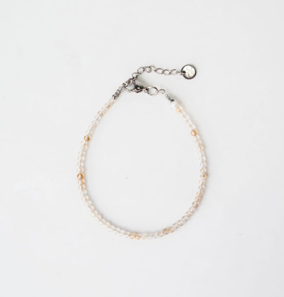 Citrine Stone Bracelet with Freshwater Pearl - GG UNIQUE