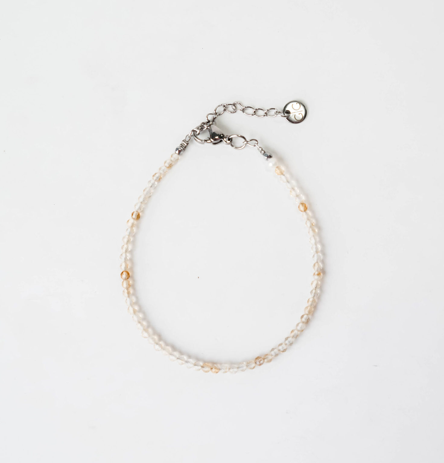 Citrine Stone Bracelet with Freshwater Pearl - GG UNIQUE