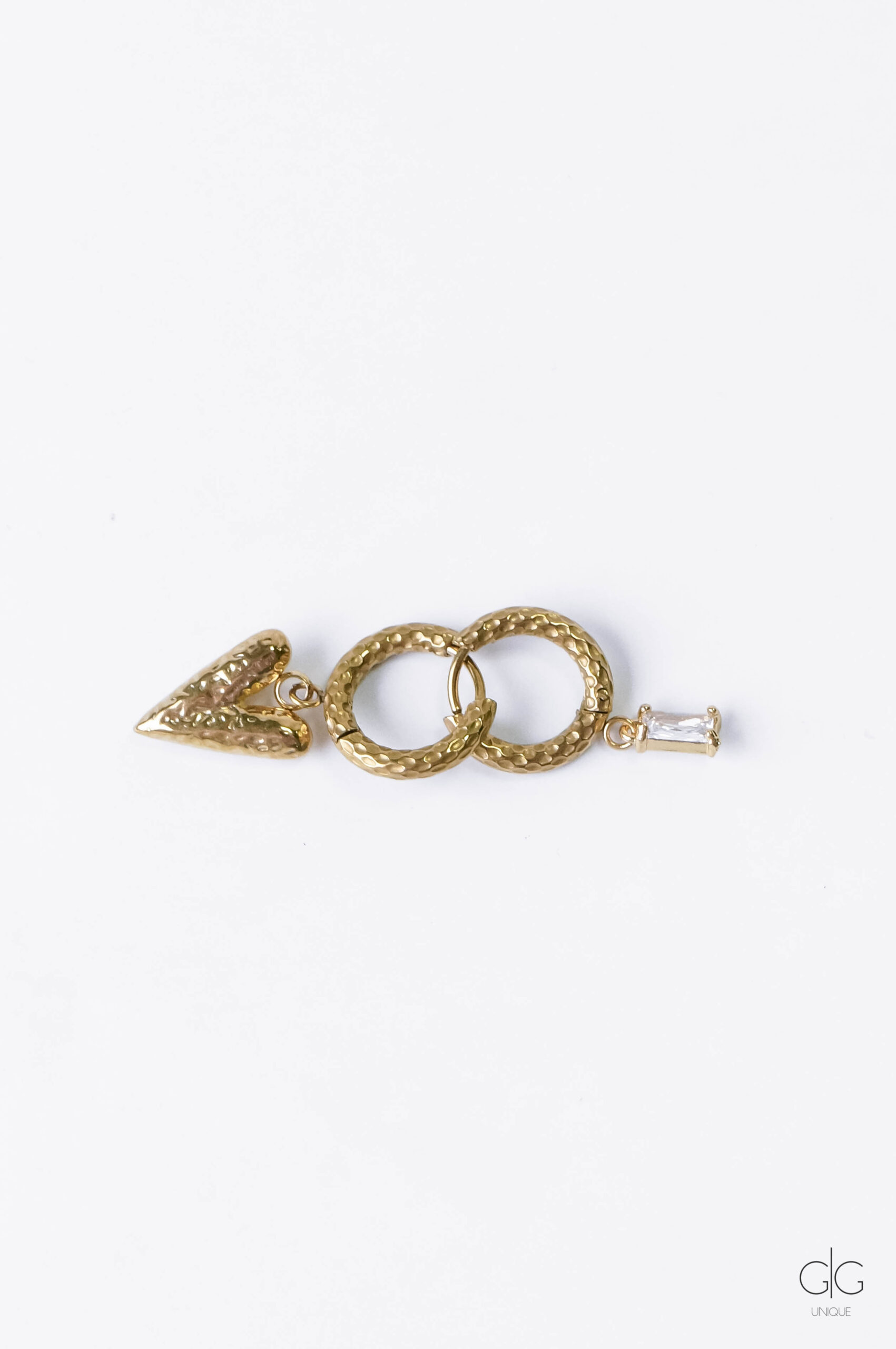 Versatile Heart and Zircon earrings - GG UNIQUE