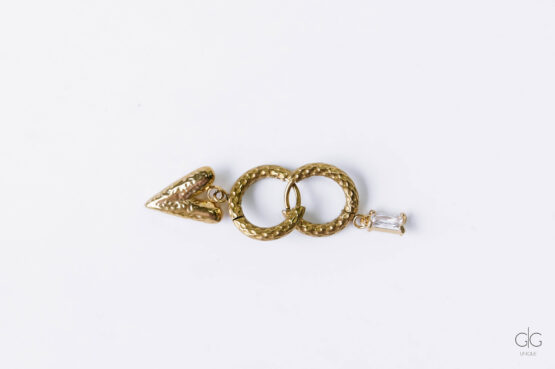 Versatile Heart and Zircon earrings - GG UNIQUE