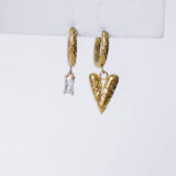 Versatile Heart and Zircon earrings - GG UNIQUE