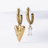 Versatile Heart and Zircon earrings - GG UNIQUE