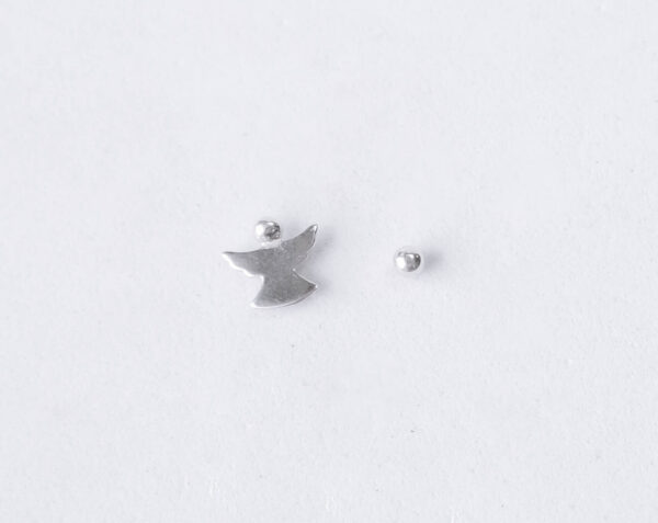 Minimalistic 925 Silver Earrings with Angel and Bubble - GG UNIQUE