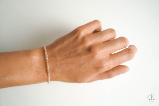 Citrine Stone Bracelet with Freshwater Pearl - GG UNIQUE