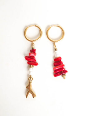 Red Coral Earrings -GG UNIQUE