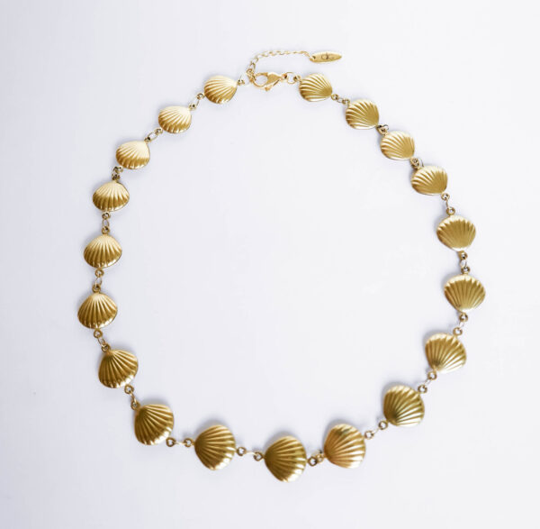 gold-plated stainless steel shells necklace - GG UNIQUE