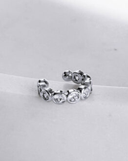 Stainless Steel Ear Cuff with Zircon - GG UNIQUE