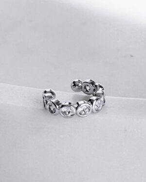 Stainless Steel Ear Cuff with Zircon - GG UNIQUE